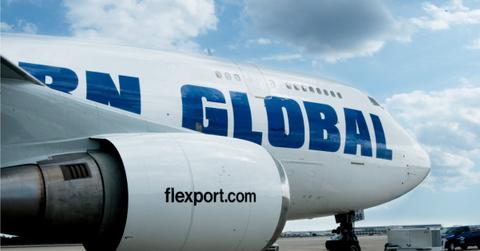 Flexport's private plane between Hong Kong and Chicago