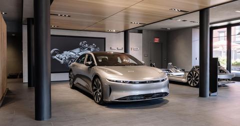 Lucid Air on display