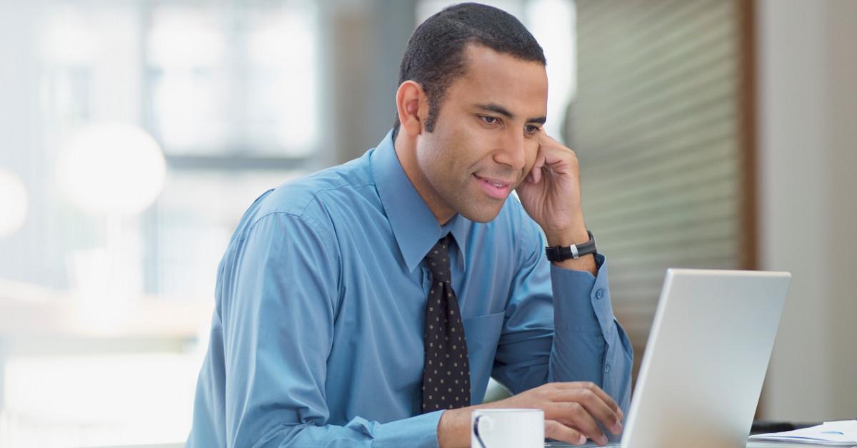 Man using a laptop