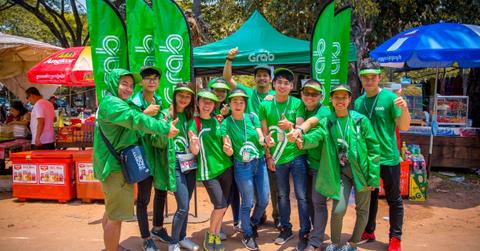 Group of Grab employees