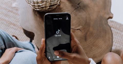 The TikTok app on a phone