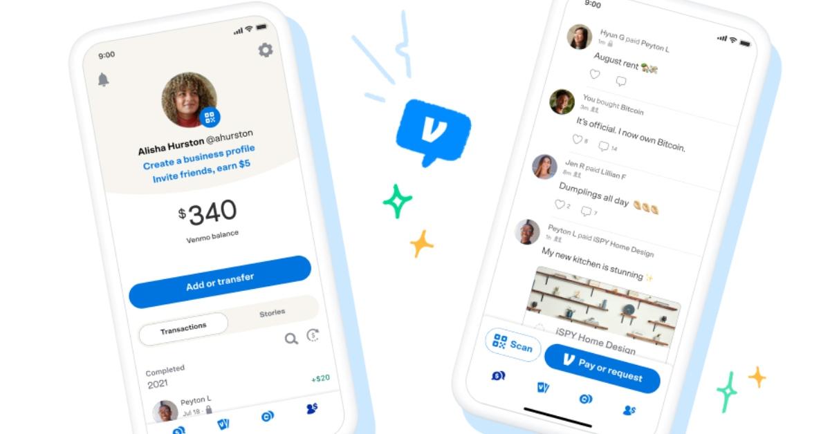 Venmo app on phones