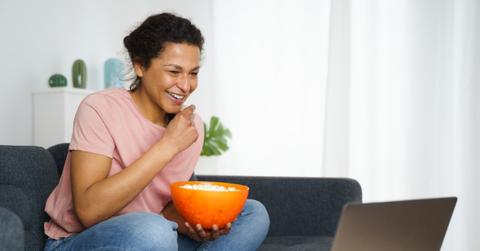 Woman watching Netflix