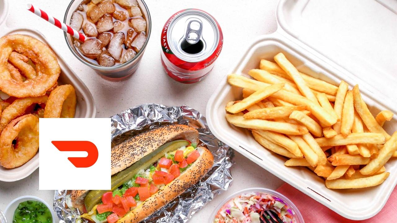 DoorDash food and logo