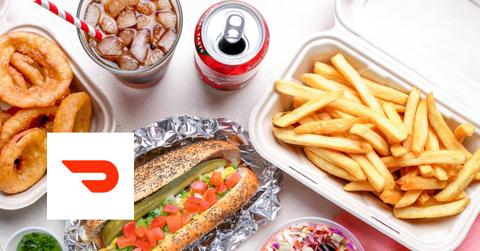 DoorDash food and logo