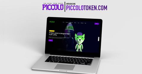 Piccolo Inu on a laptop