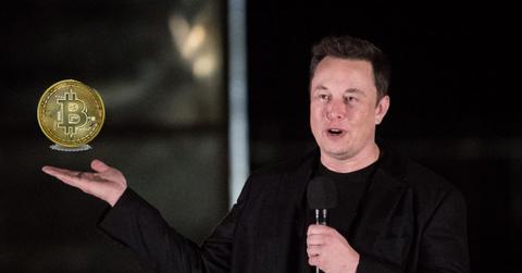 Elon musk holding cryptocurrency dogecoin