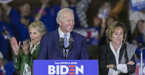Valerie Biden Owens standing to the right of Joe Biden