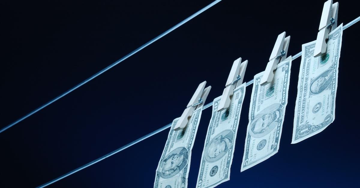 Money on a clothes line