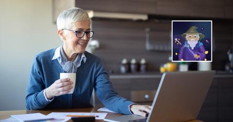 A woman looking at MIM data and the Abracadabra wizard