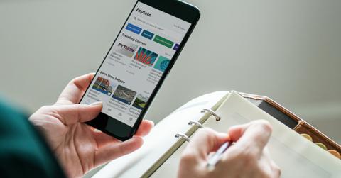 A Coursera learner browses course options