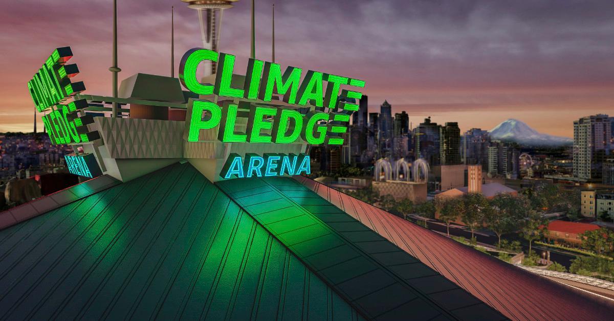 Climate Pledge Arena sign