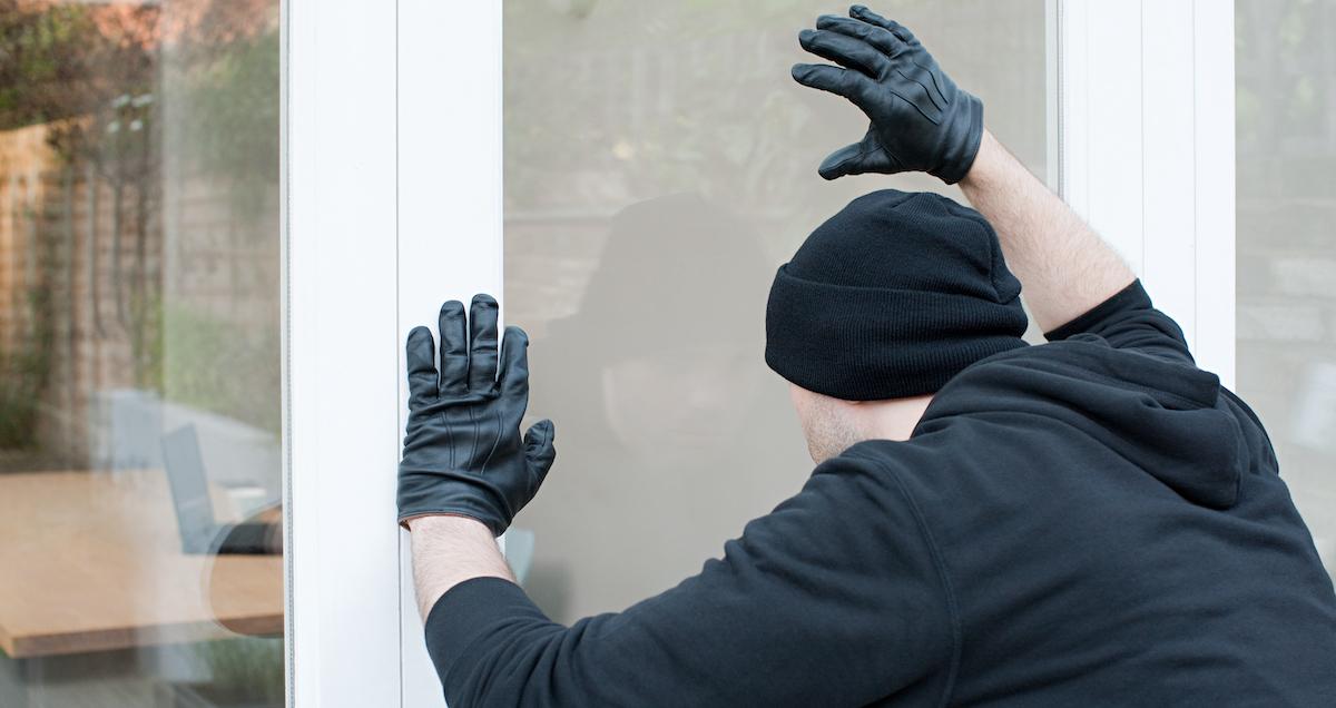 Burglar looking through window