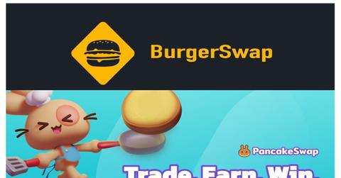 Burgerswap and Pancakeswap logos
