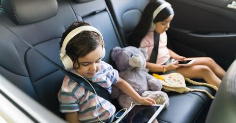 Kids playing on free apps on their tablets