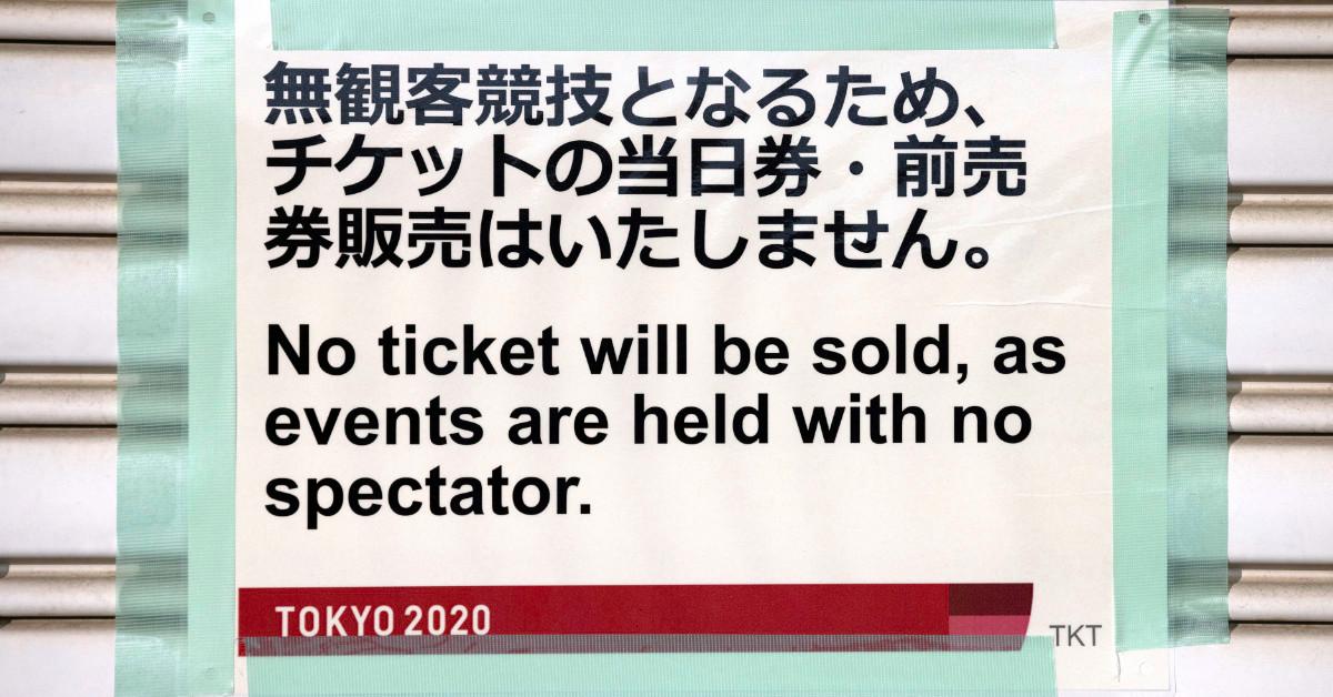 Notice about spectator ban at Tokyo Olympics