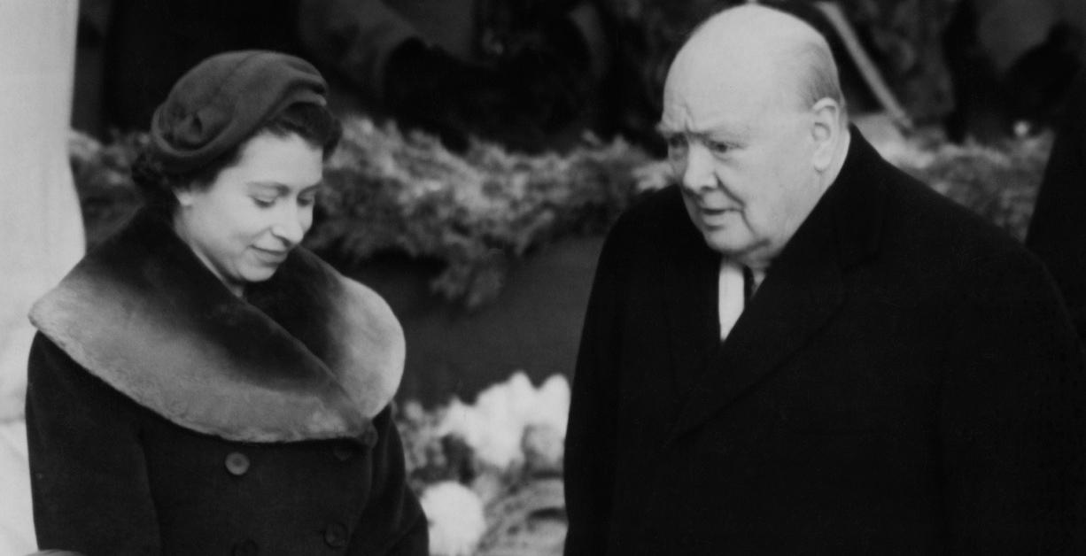 Queen Elizabeth II and Winston Churchill