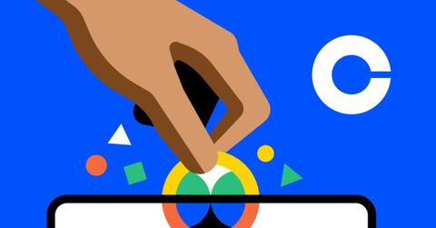 Coinbase graphic and logo