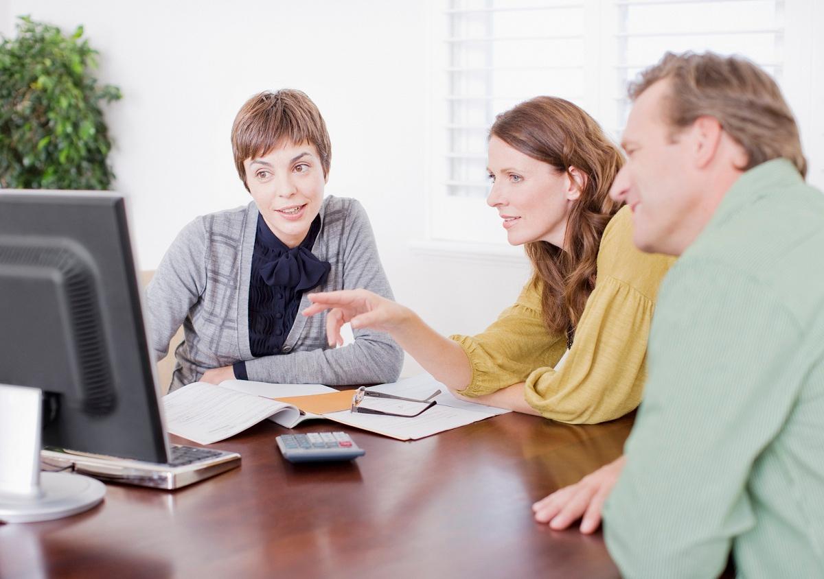 Couple meeting with financial advisor 