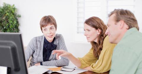 Couple meeting with financial advisor