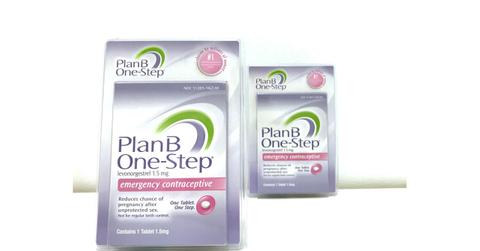 Plan B One Step pill boxes