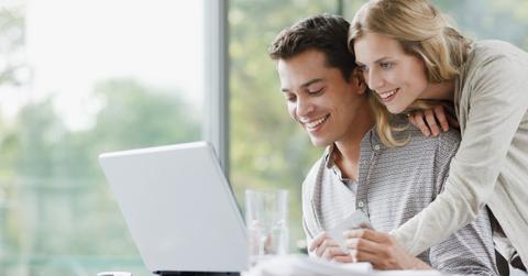 A couple shopping online