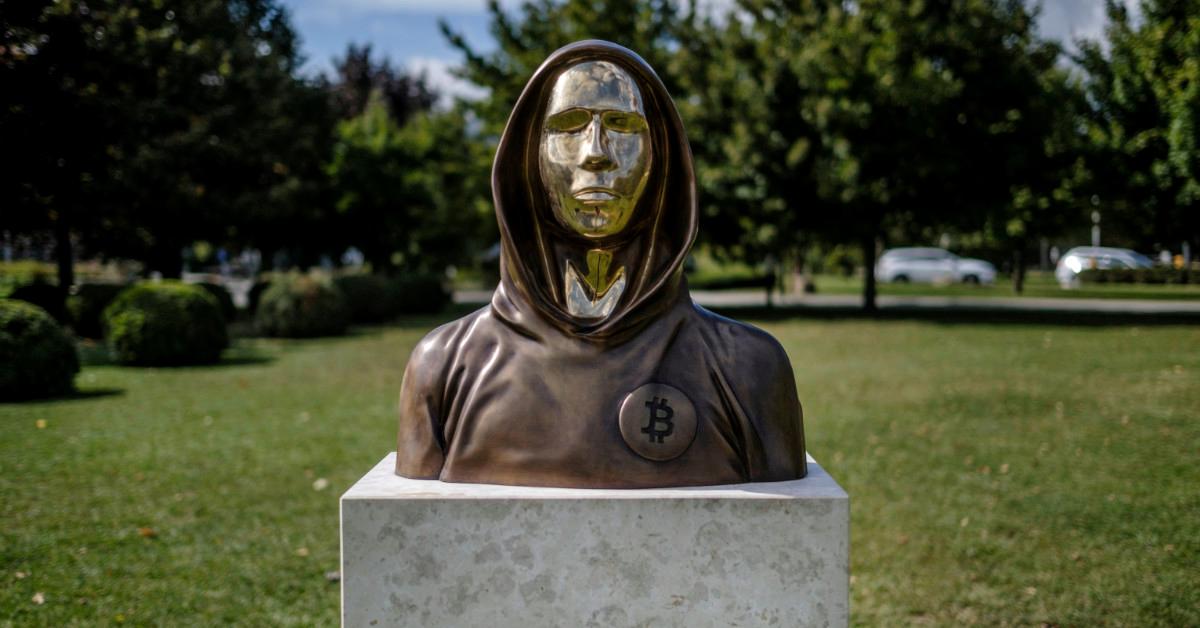 Satoshi Nakamoto statue