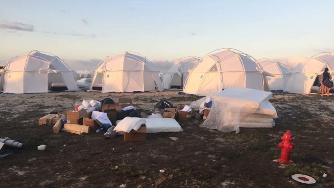 Tents at the Fyre Festival