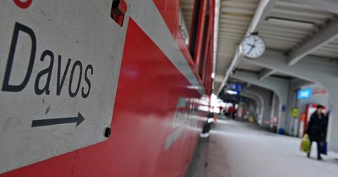 A sign for Davos, Switzerland