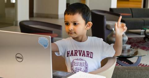 A child using a computer