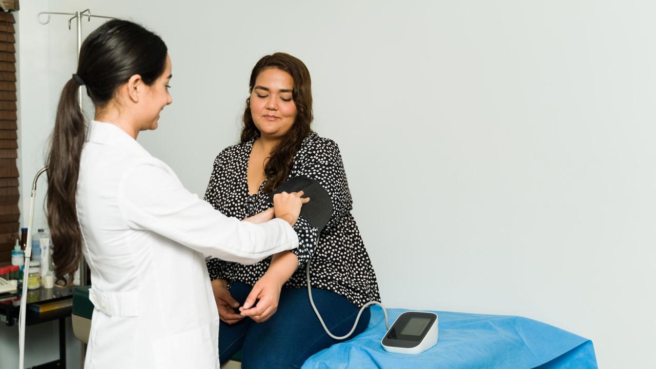 A woman at the doctors