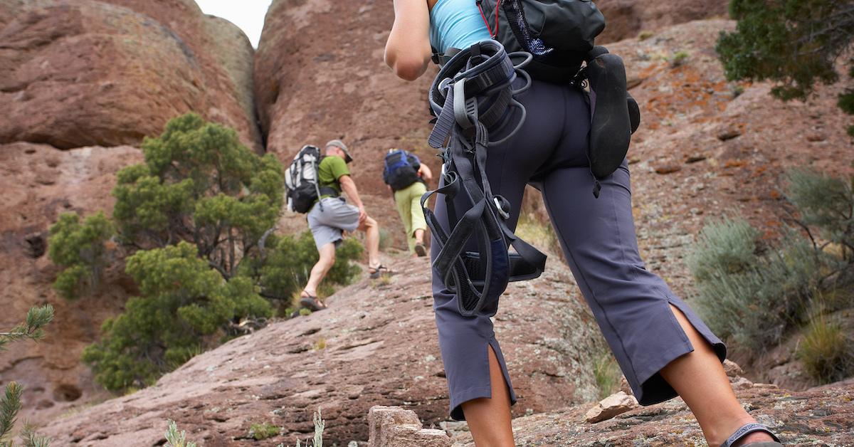 hiking in a national park