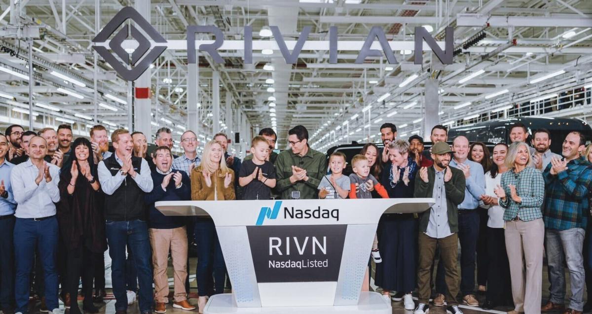 Rivian stock listing on the Nasdaq