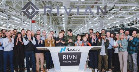 Rivian stock listing on the Nasdaq