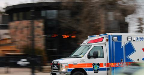 An ambulance in motion