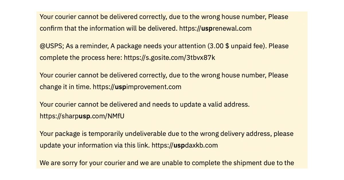 Don t fall victim to the usps tracking text message scam