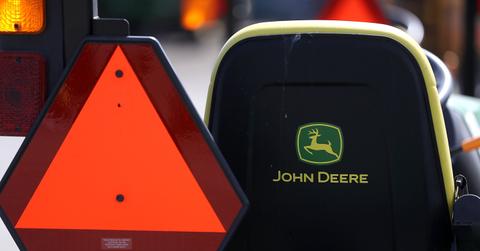 Back of John Deere equipment