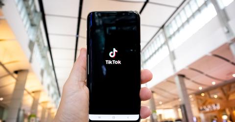 TikTok app on a smartphone
