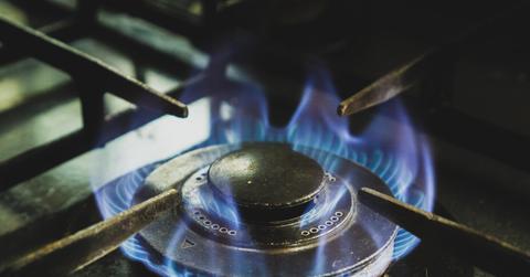The burner on a gas stove burner