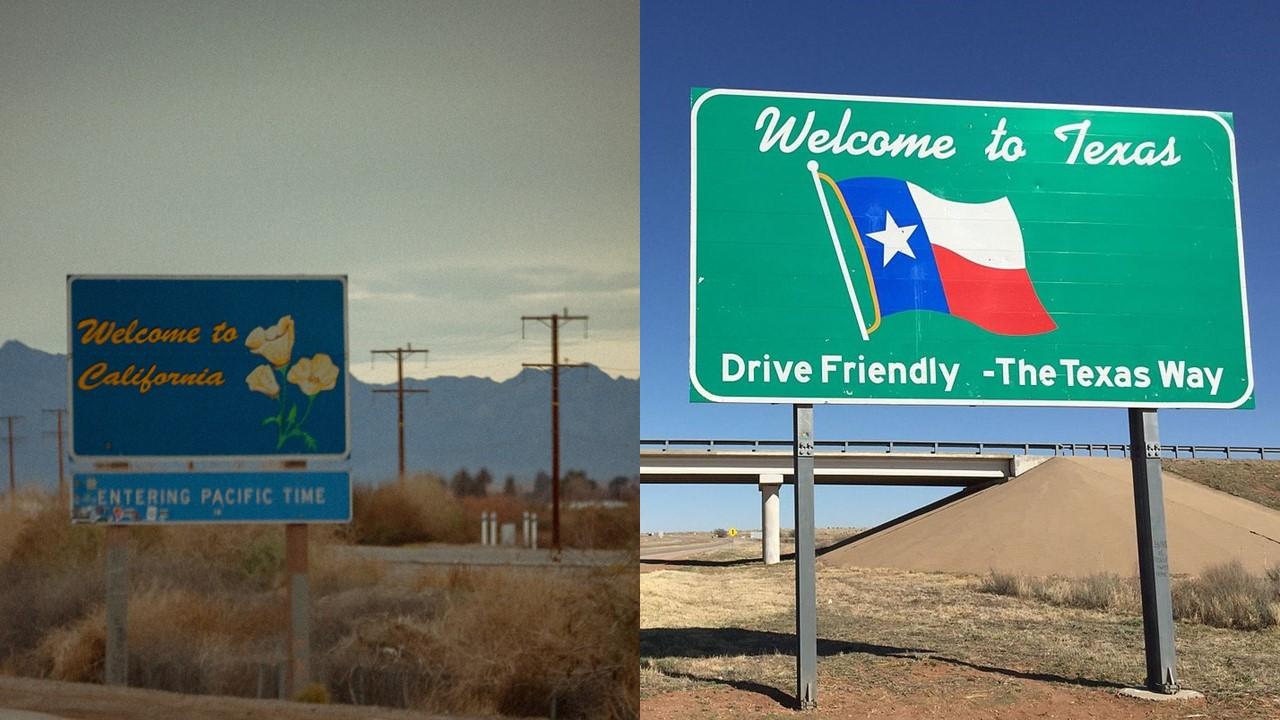 california to texas drive hours