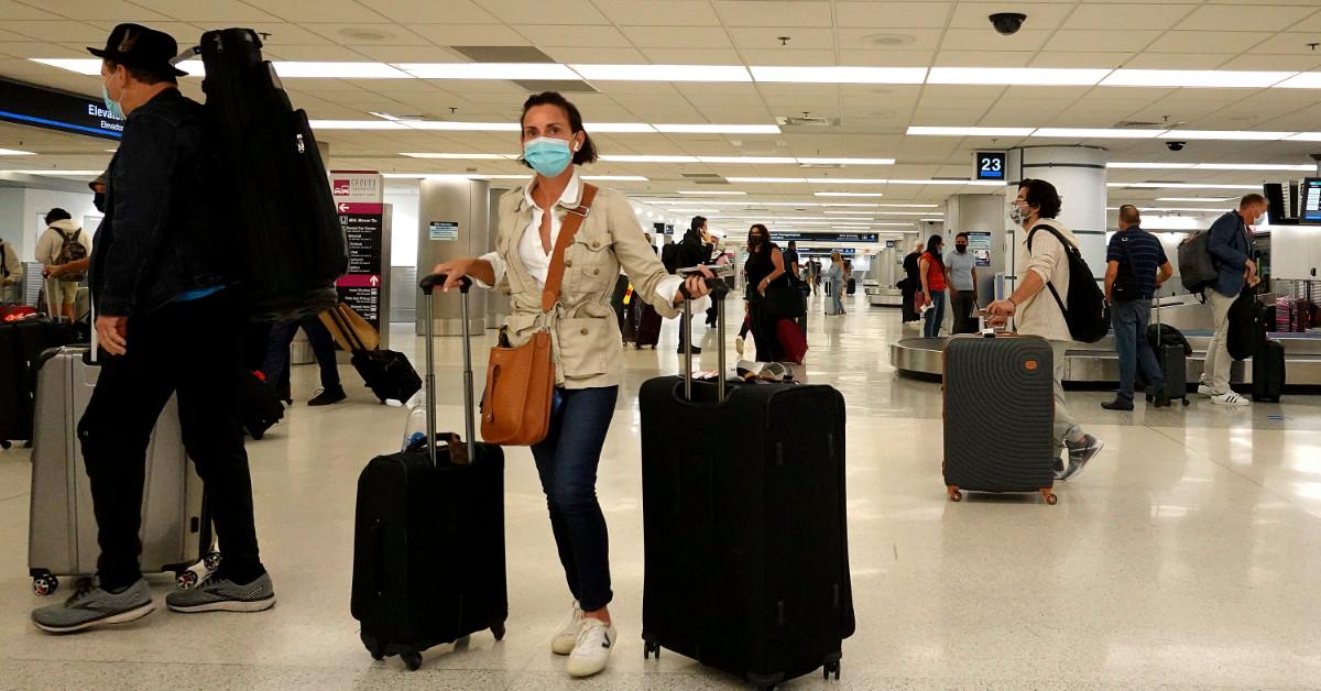 Traveler at airport