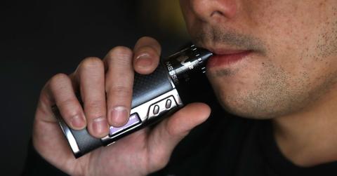 Man using a vaporizer