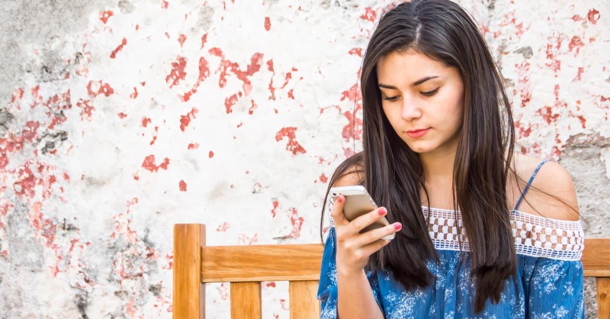 Woman using a smartphone