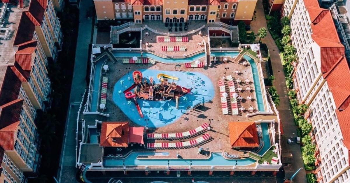 A shot of the Ship Wreck Island Water Park at Westgate Vacation Villas & Town Center Resort