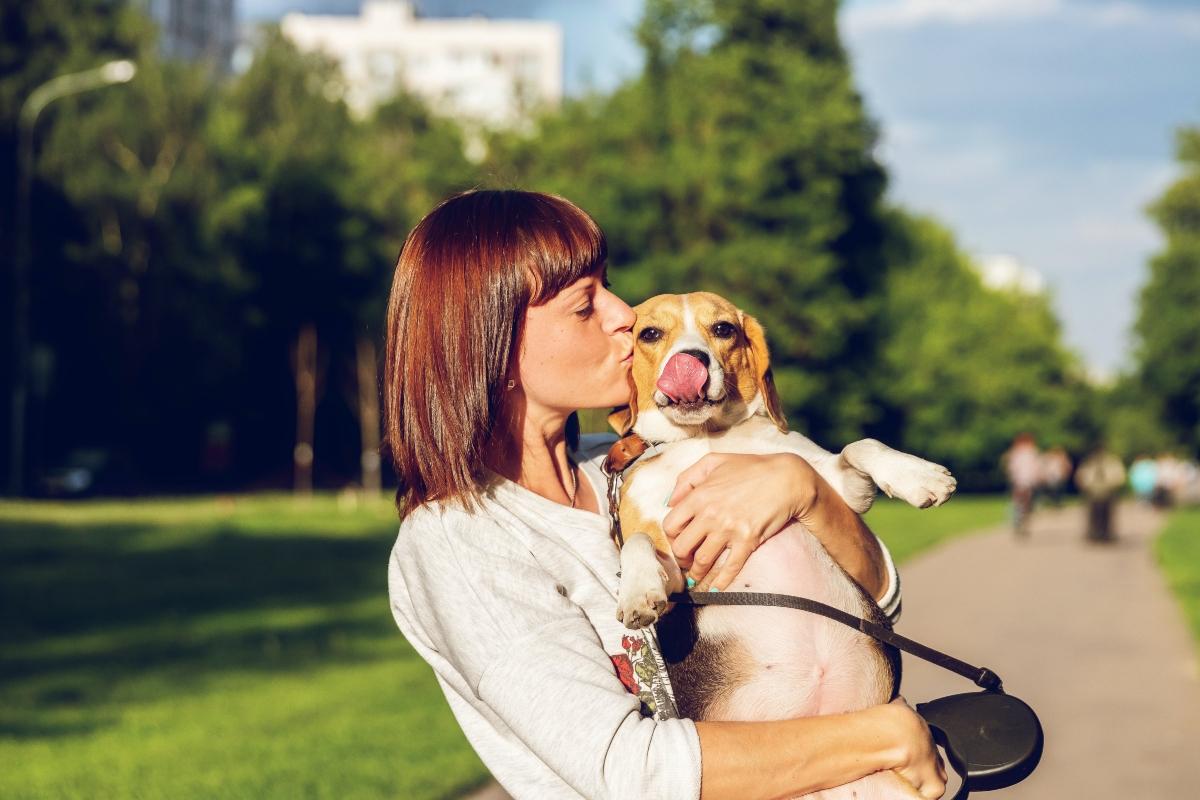 A lady and her dog