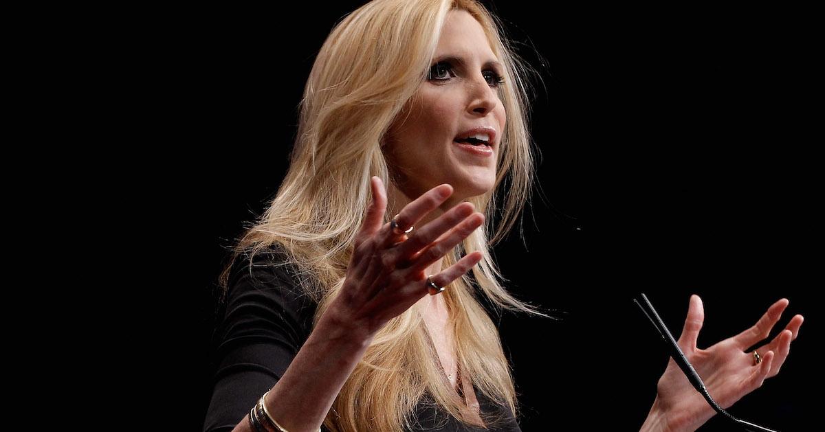 Coulter speaks at a CPAC gathering