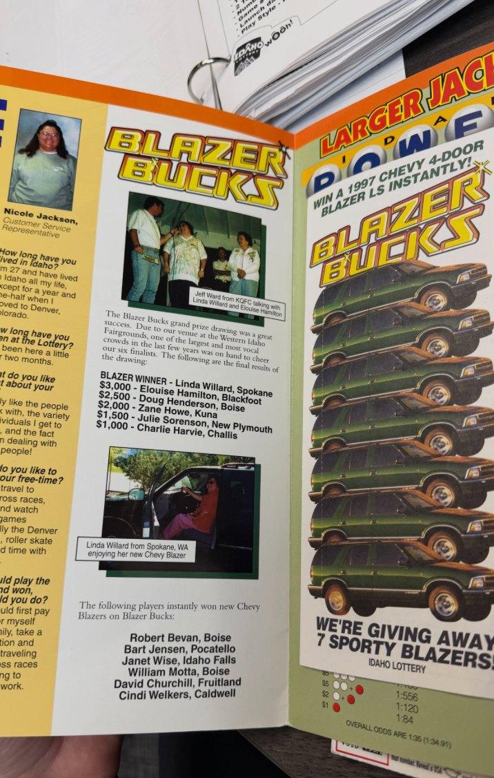 Robert Bevan wins a car in 1997 from playing the lottery.