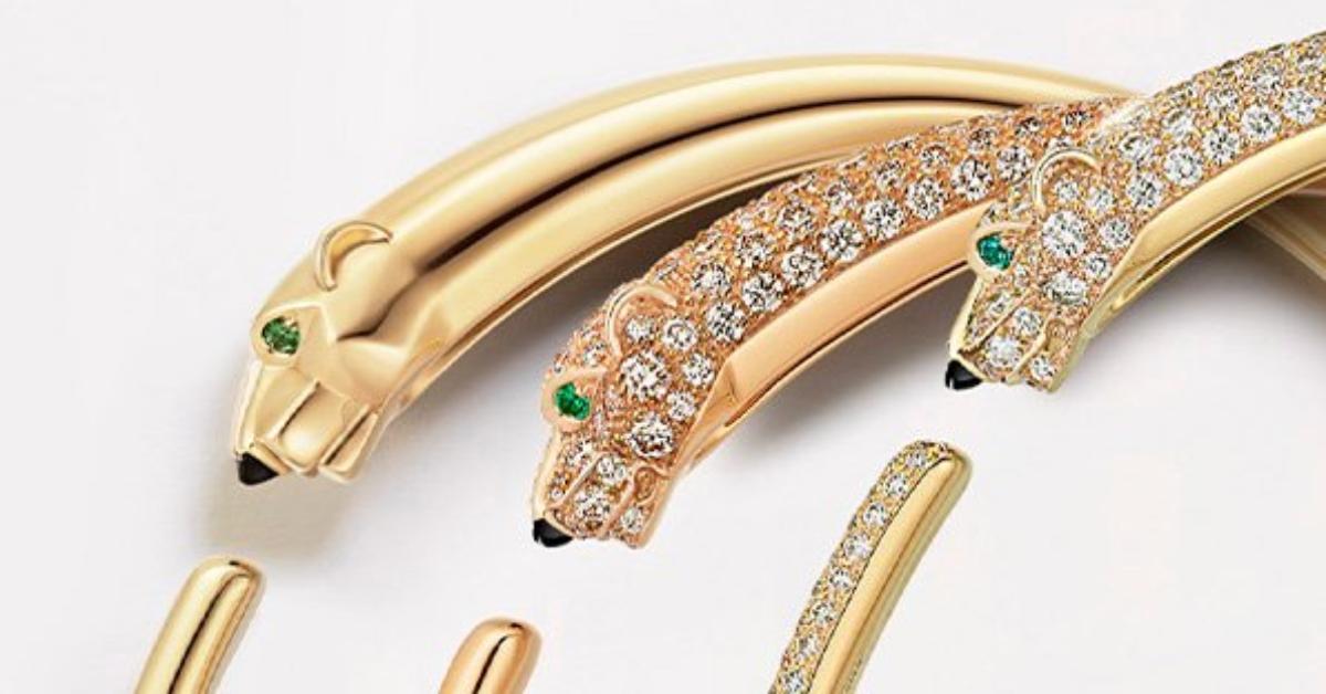 Diamond and emerald Cartier bracelets. 