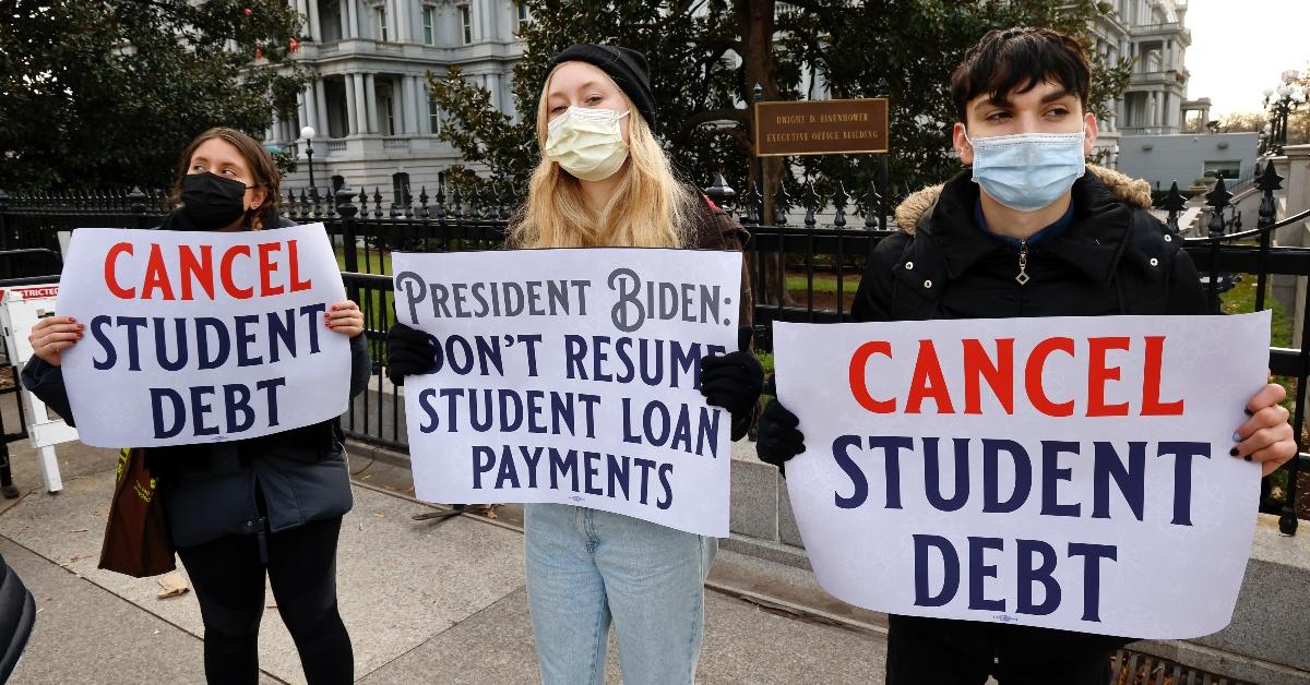 Student debt protesters