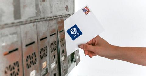 Person mailing an IRS document